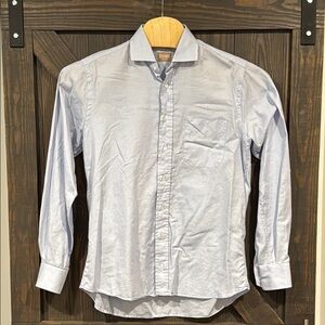 Gitman Bros Men’s Light Blue Casual Button Down Shirt with Long Sleeves Sz 15.5